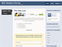 Tablet Screenshot of mcatquestionoftheday.com